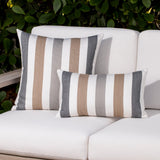 Elaine Smith Dune Stripe Gray 20"x20" Decorative Pillow