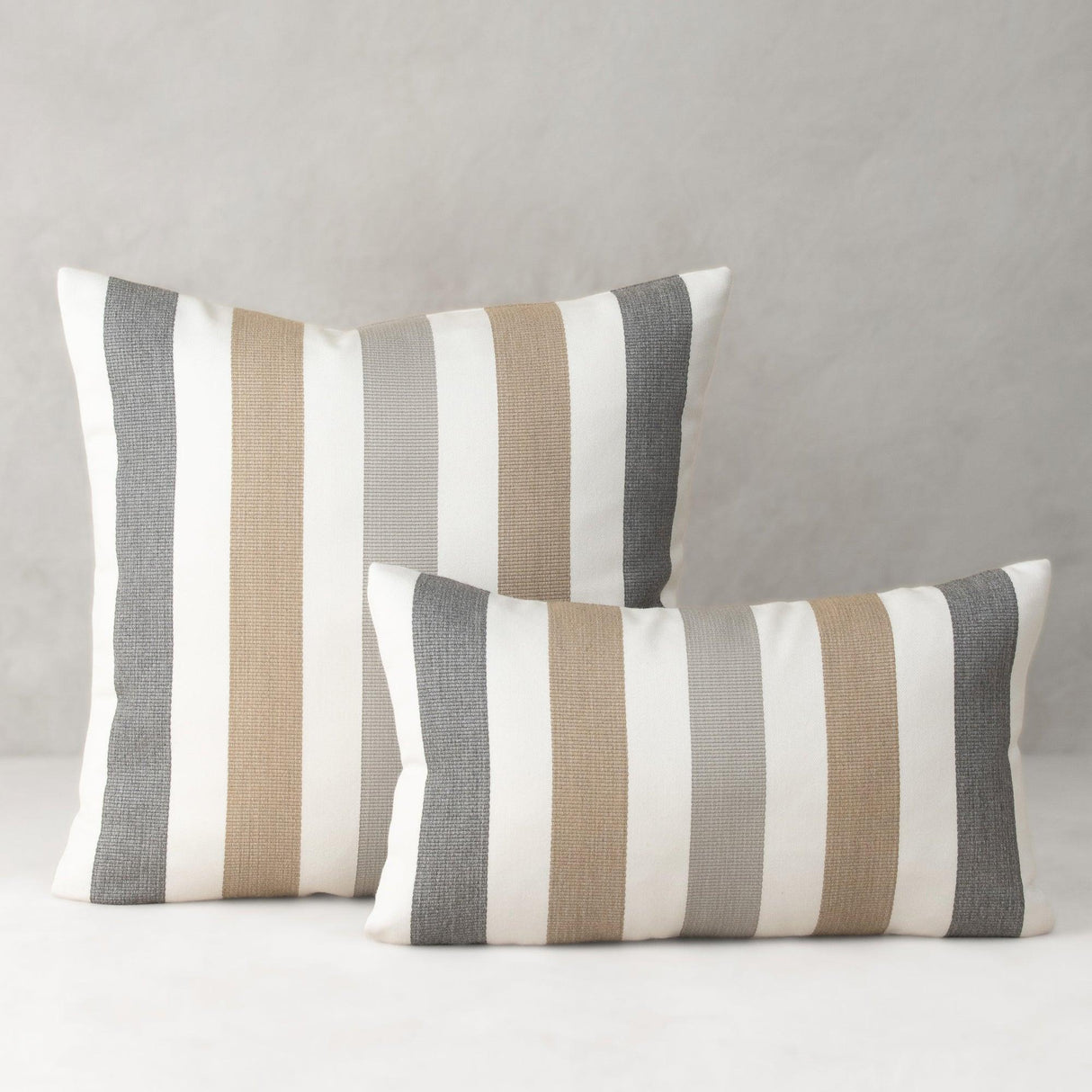 Elaine Smith Dune Stripe Gray 12"x20" Decorative Pillow