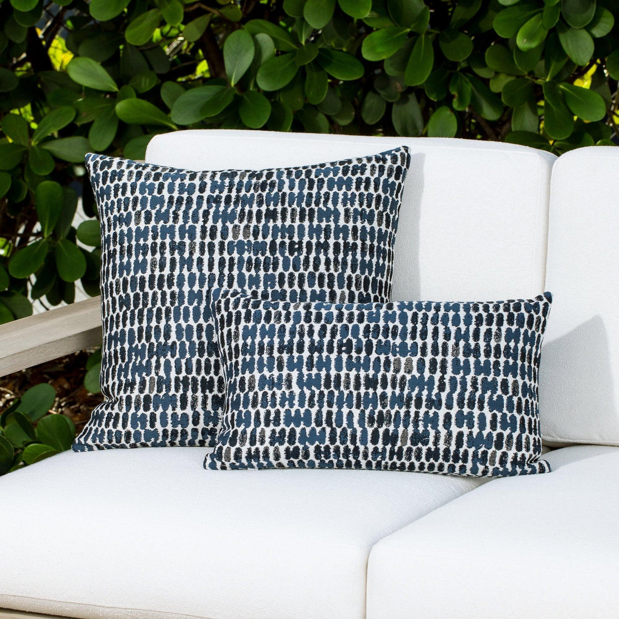 Elaine Smith Thumbprint Indigo Deep Blue 20"x20" Decorative Pillow