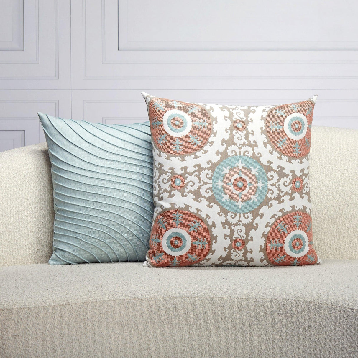 Elaine Smith Tidal Glacier Light Blue 20"x20" Decorative Pillow