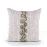 Elaine Smith Dressage Pebble Beige 20"x20" Decorative Pillow