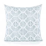 Elaine Smith Bakuba Stream Light Blue 20"x20" Decorative Pillow