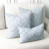 Elaine Smith Bakuba Stream Light Blue 20"x20" Decorative Pillow