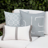 Elaine Smith Bakuba Stream Light Blue 20"x20" Decorative Pillow
