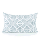Elaine Smith Bakuba Stream Light Blue 12"x20" Decorative Pillow