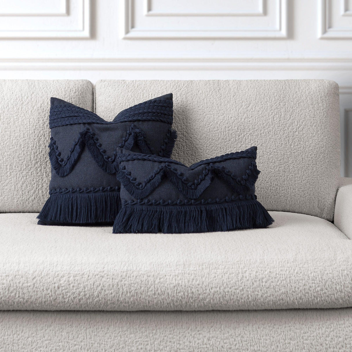 Elaine Smith Tavarua Indigo Deep Blue 20"x20" Decorative Pillow