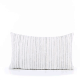 Elaine Smith Luxe Stripe Pebble White 12"x20" Decorative Pillow