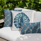 Elaine Smith Lagoon Rope Teal 20"x20" Decorative Pillow