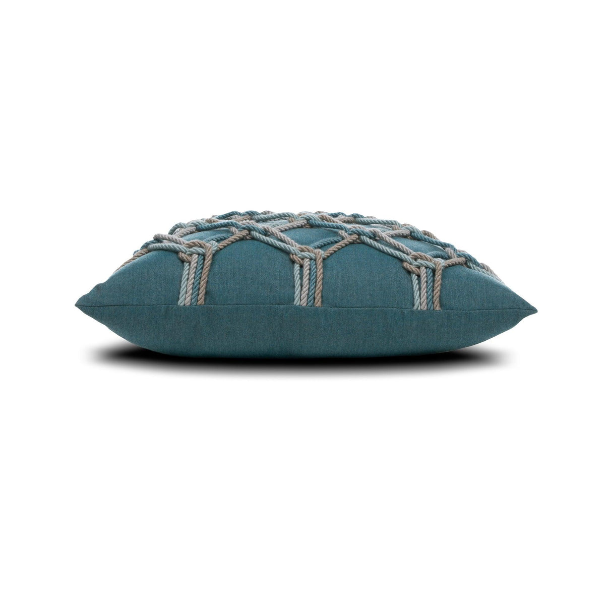 Elaine Smith Lagoon Rope Teal 20"x20" Decorative Pillow
