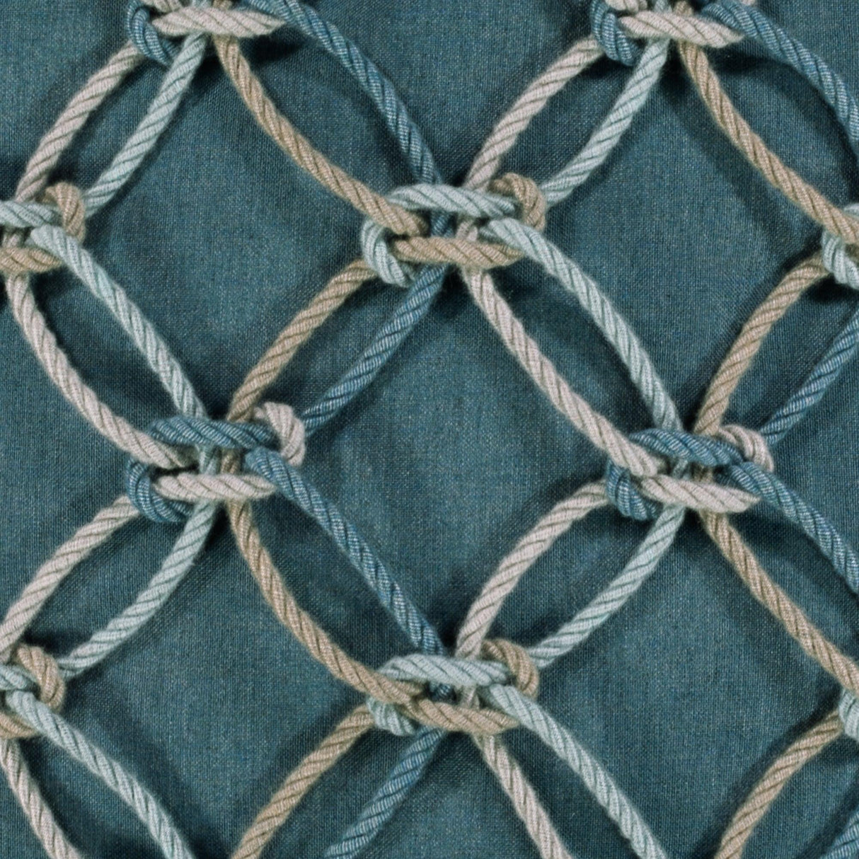 Elaine Smith Lagoon Rope Teal 20"x20" Decorative Pillow