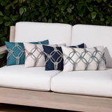 Elaine Smith Lagoon Rope Teal 12"x20" Decorative Pillow