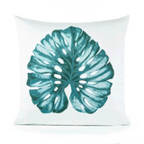 Elaine Smith Leaf Lagoon Teal 22"x22" Decorative Pillow
