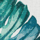 Elaine Smith Leaf Lagoon Teal 22"x22" Decorative Pillow
