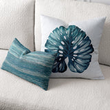Elaine Smith Textured Lagoon Teal 12"x20" Decorative Pillow