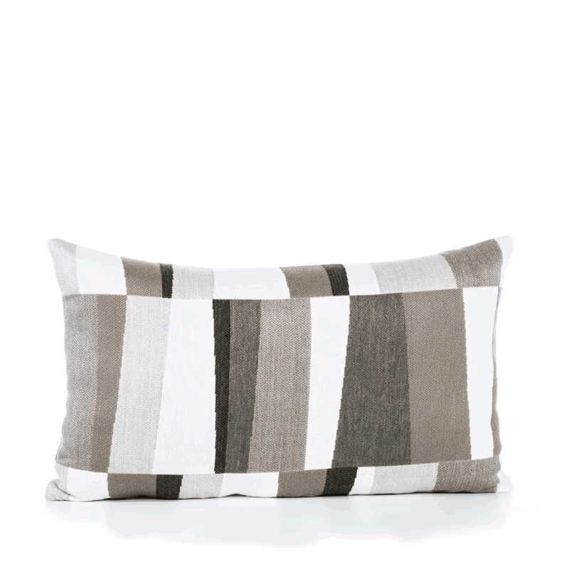 Elaine Smith Strata Grigio Gray 12"x20" Decorative Pillow