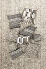 Elaine Smith Strata Grigio Gray 12"x20" Decorative Pillow