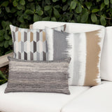 Elaine Smith Textured Grigio Gray 12"x20" Decorative Pillow