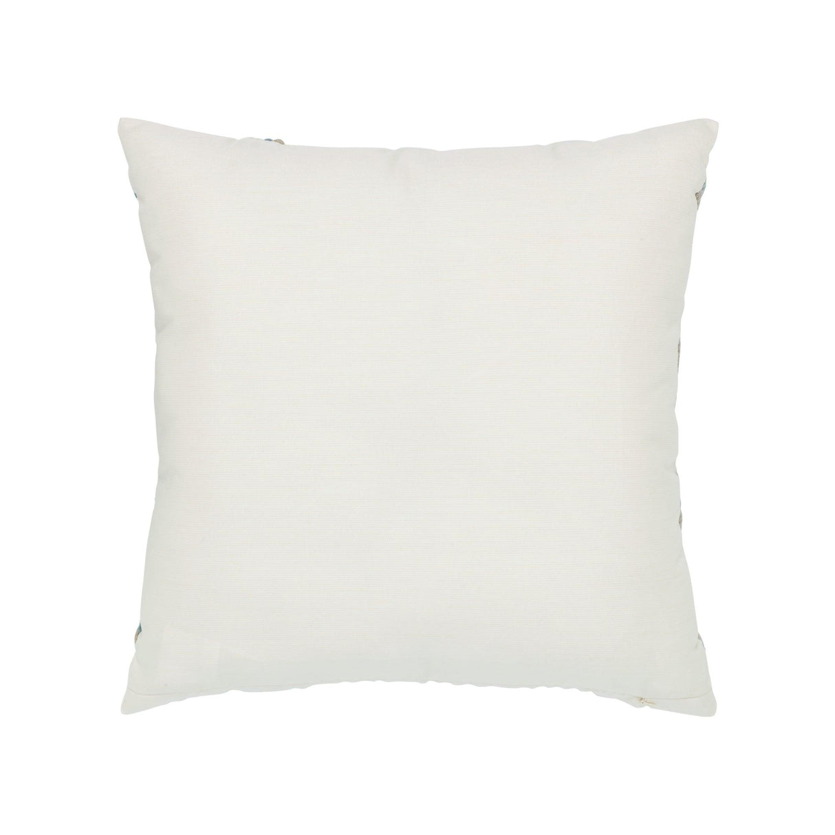 Elaine Smith Aqua Rope Ivory 20"x20" Decorative Pillow