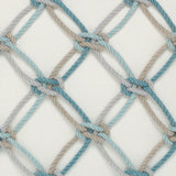 Elaine Smith Aqua Rope Ivory 12"x20" Decorative Pillow