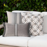 Elaine Smith Ombre Grigio Gray 20"x20" Decorative Pillow