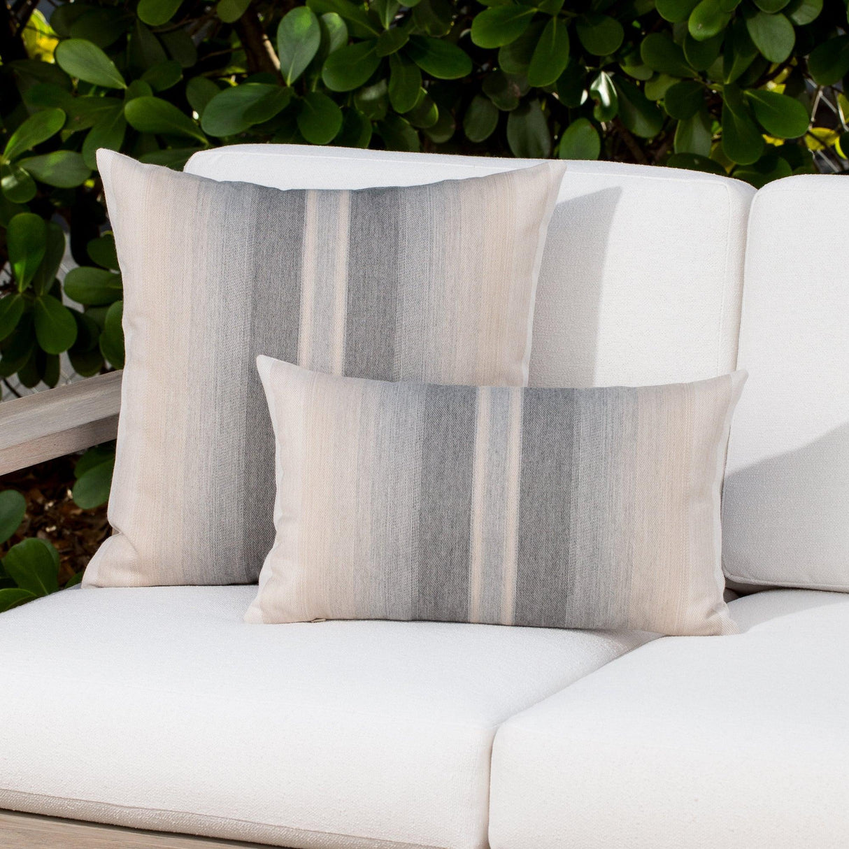 Elaine Smith Ombre Grigio Gray 12"x20" Decorative Pillow