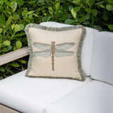 Elaine Smith Dragonfly Spa Light Blue 20"x20" Decorative Pillow