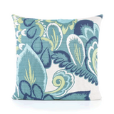 Elaine Smith Floral Wave Teal 20"x20" Decorative Pillow