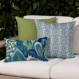 Elaine Smith Floral Wave Teal 12"x20" Decorative Pillow
