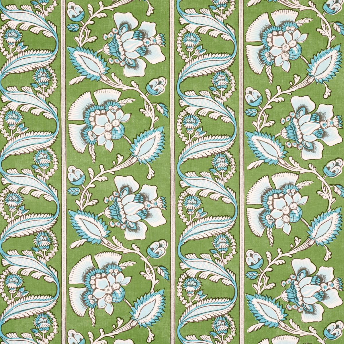 Schumacher Marielle Vine Green & Peacock Fabric
