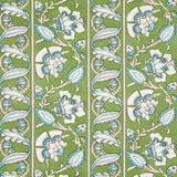 Schumacher Marielle Vine Green & Peacock Fabric