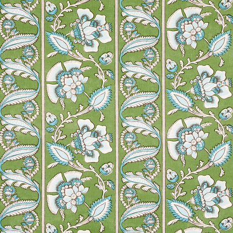 Schumacher Marielle Vine Green & Peacock Fabric