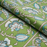 Schumacher Marielle Vine Green & Peacock Fabric