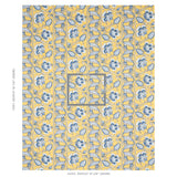 Schumacher Marielle Vine Yellow & Delft Fabric
