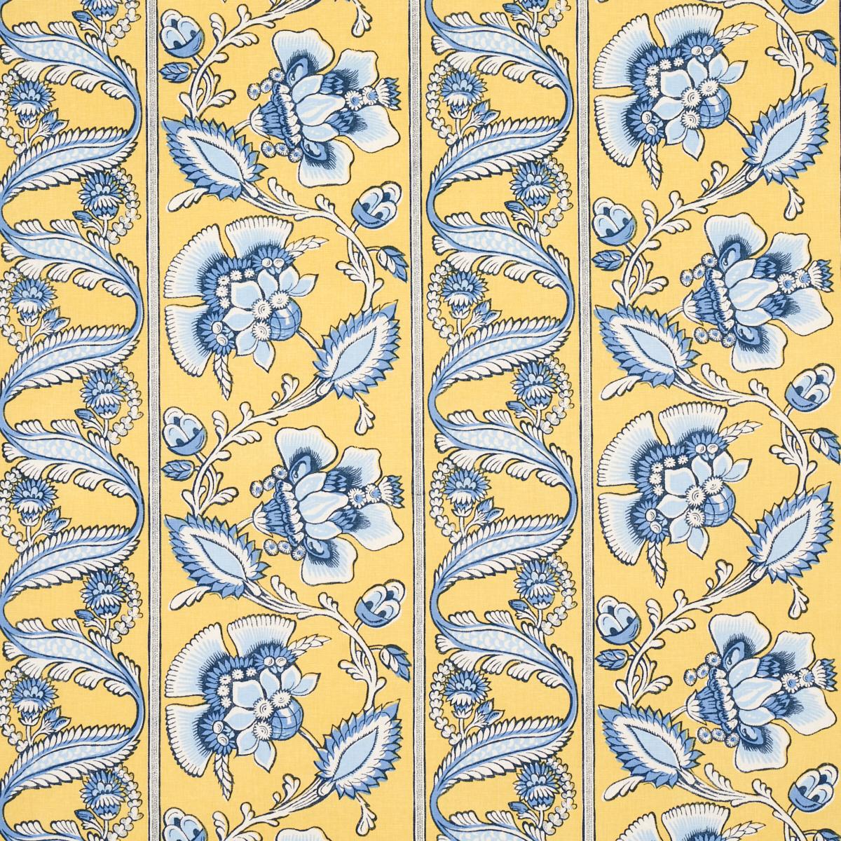 Schumacher Marielle Vine Yellow & Delft Fabric