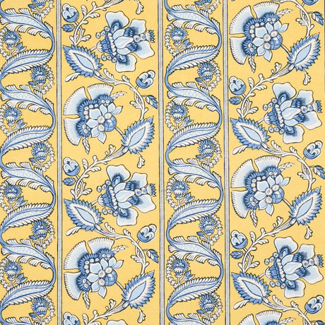Schumacher Marielle Vine Yellow & Delft Fabric