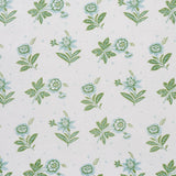 Schumacher Colline Leaf & Aqua Fabric