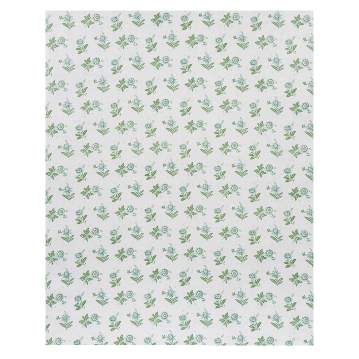 Schumacher Colline Leaf & Aqua Fabric