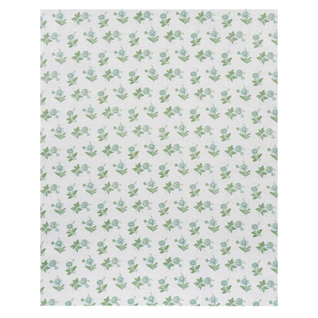 Schumacher Colline Leaf & Aqua Fabric