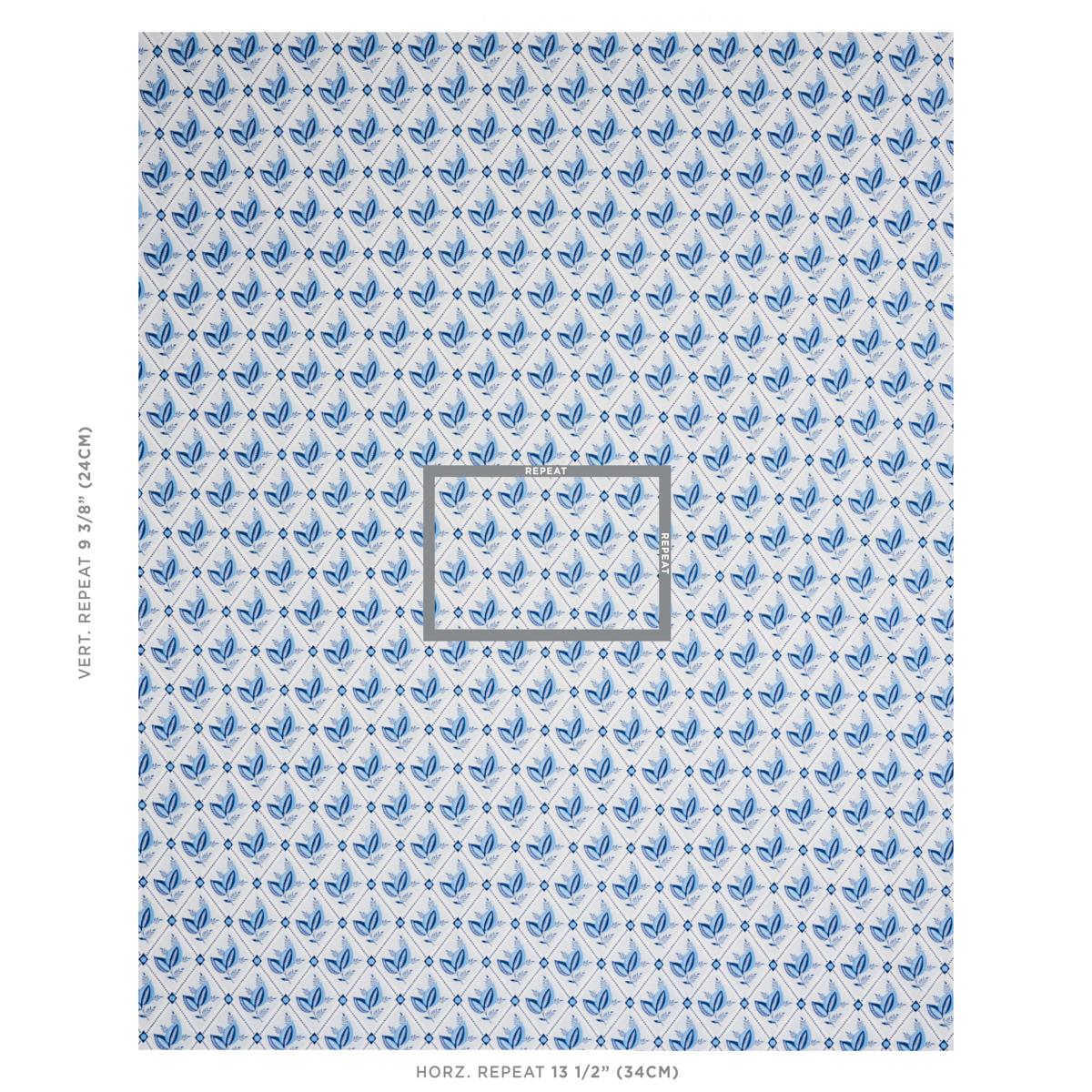 Schumacher Basile Trellis Porcelain Fabric