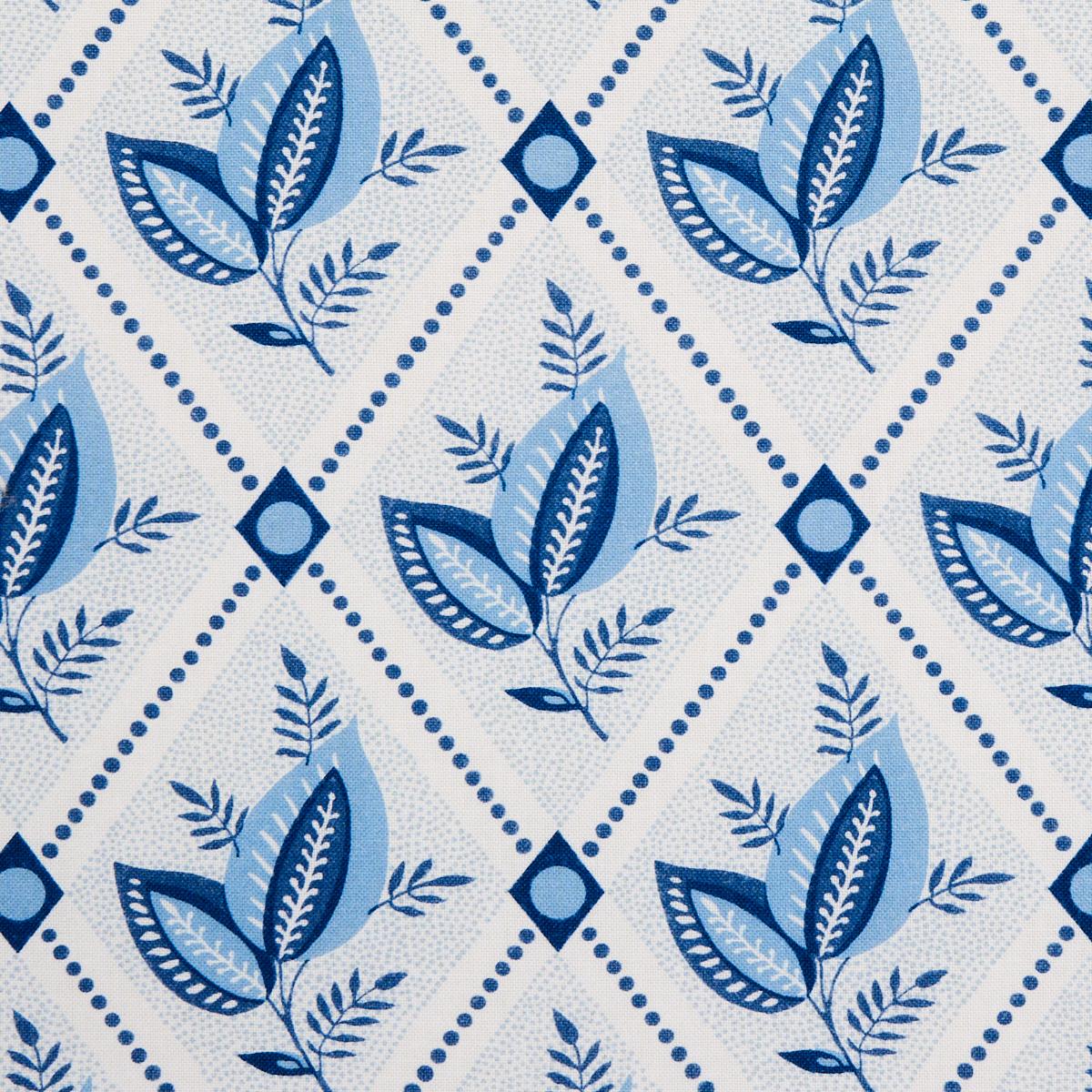 Schumacher Basile Trellis Porcelain Fabric