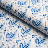 Schumacher Basile Trellis Porcelain Fabric