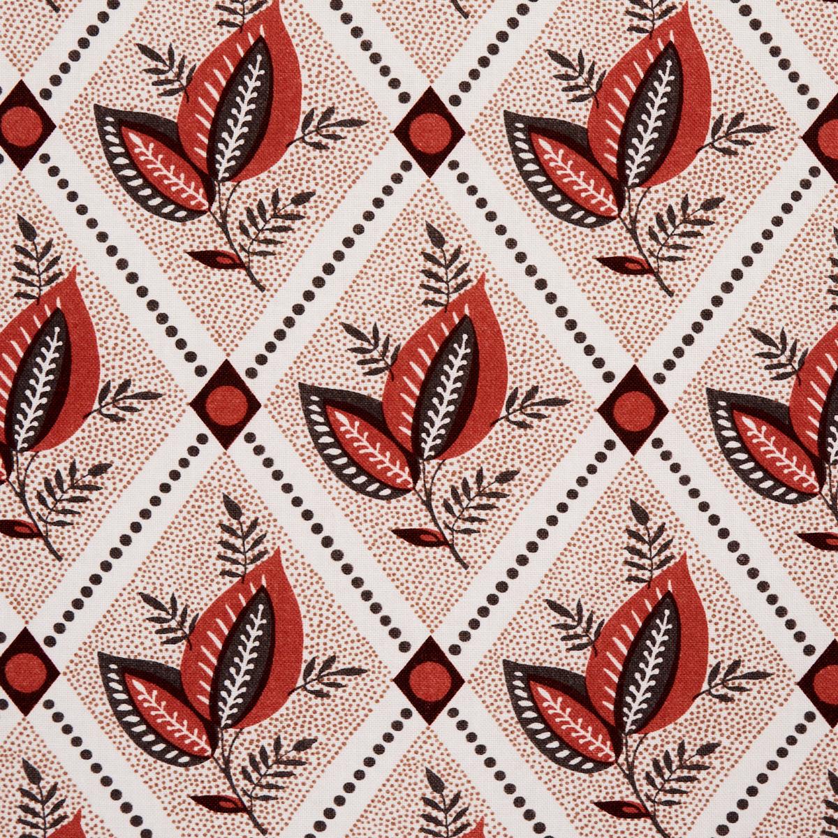 Schumacher Basile Trellis Spice & Carbon Fabric