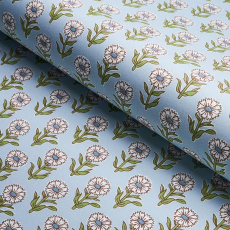 Schumacher Adeline Mineral & Leaf Fabric