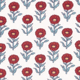 Schumacher Adeline Rouge & Blue Fabric