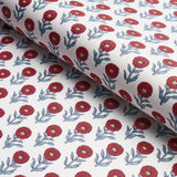 Schumacher Adeline Rouge & Blue Fabric