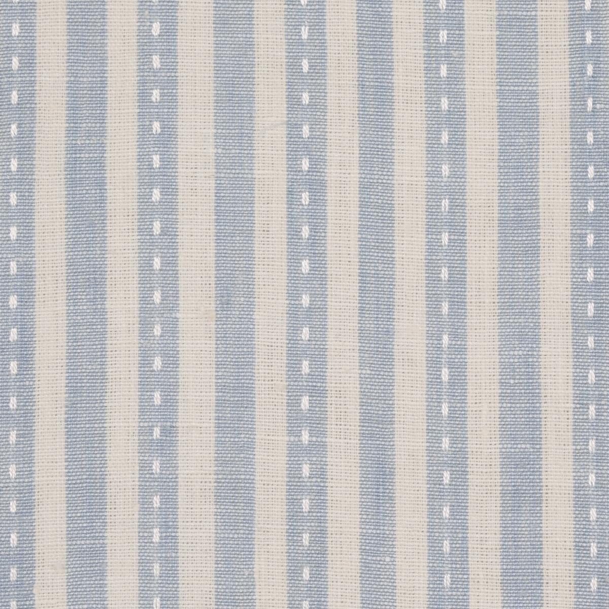 Schumacher Mathis Ticking Stripe Sky Fabric
