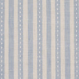 Schumacher Mathis Ticking Stripe Sky Fabric