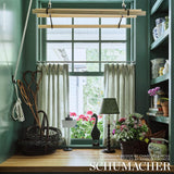 Schumacher Mathis Ticking Stripe Sage Fabric