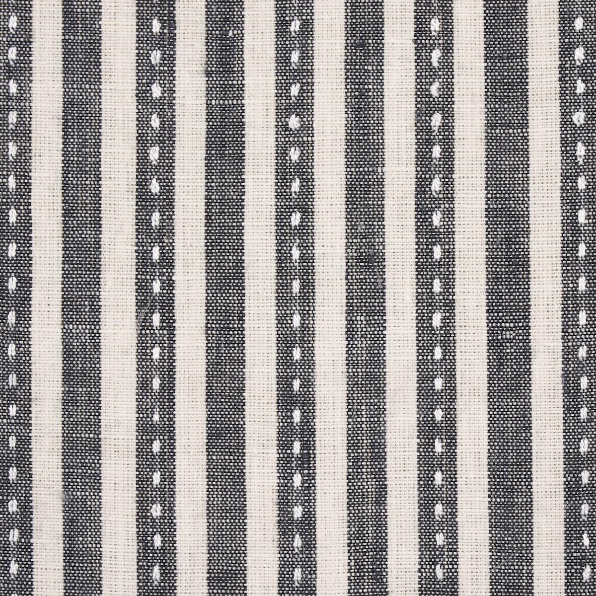 Schumacher Mathis Ticking Stripe Carbon Fabric
