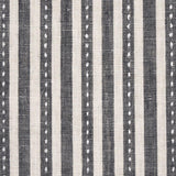 Schumacher Mathis Ticking Stripe Carbon Fabric